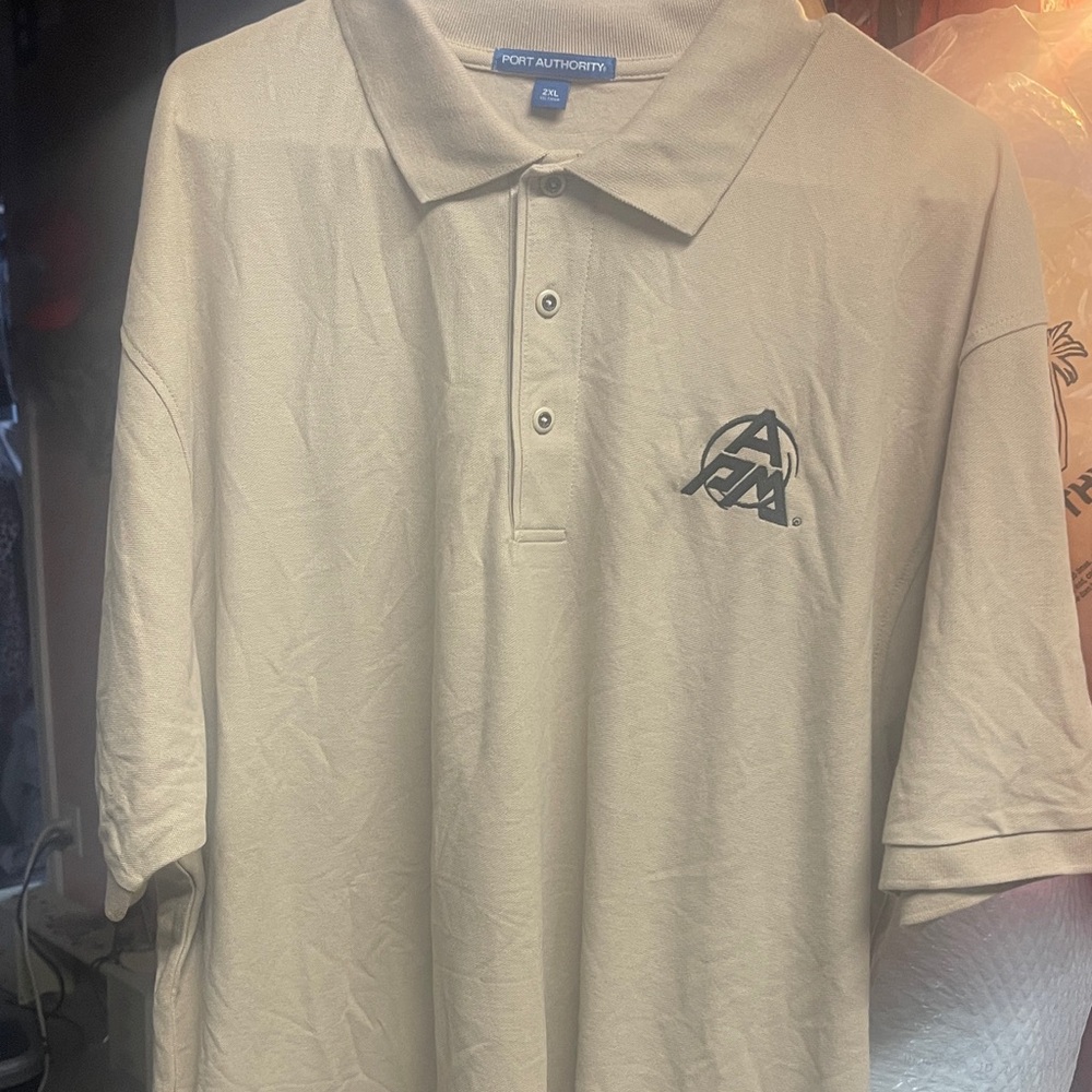 Port Authority Men's Light Tan Polo Shirt
